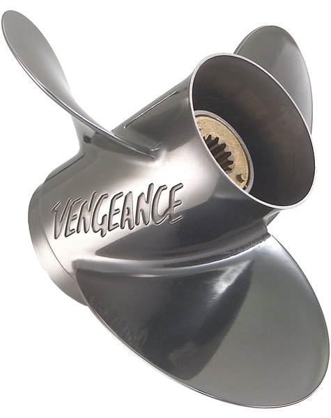 Nerezová vrtule Mercury Vengeance se stoupáním od 9" pro menší lodní motory
