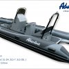 Nafukovací člun RIB s laminátovým kýlem Adventure V-585 ve verzi PROFI, výbavě paluby CRUISE; edice Carbon Black